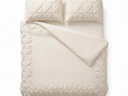 Dekbedovertrek Border Pintuck - Beige