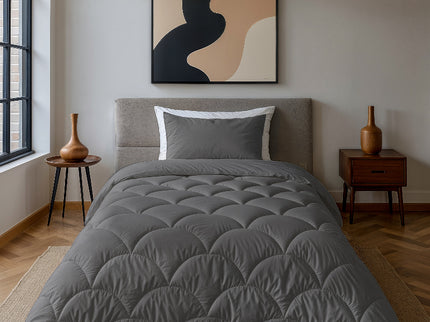 Lazy Dekbed Zonder Overtrek - Uni - Antraciet