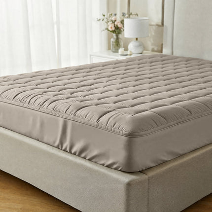 Wasbare Topper & Hoeslaken in 1 – Ultiem Slaapcomfort - Taupe