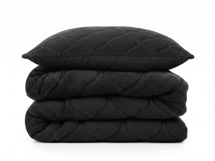 Lazy Dekbed Zonder Overtrek - Teddy - Zwart