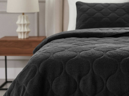 Lazy Dekbed Zonder Overtrek - Teddy - Zwart