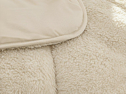 Kids Lazy Dekbed Zonder Overtrek - Teddy - Beige/Off White