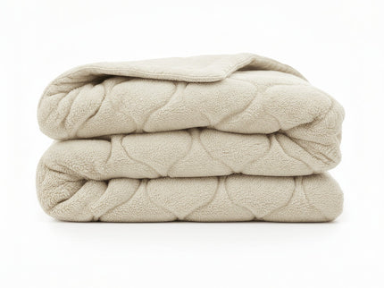 Kids Lazy Dekbed Zonder Overtrek - Teddy - Beige/Off White