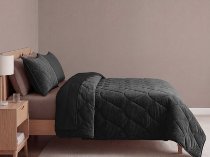 Lazy Dekbed Zonder Overtrek - Velvet - Zwart