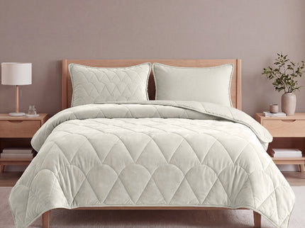 Lazy Dekbed Zonder Overtrek - Velvet - Beige/Off White