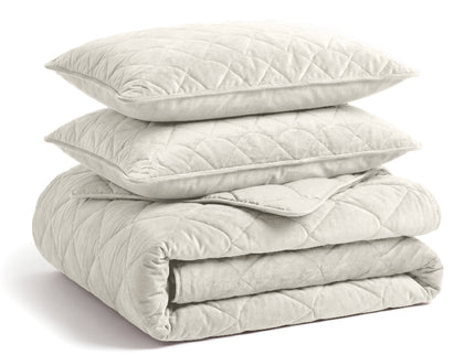 Lazy Dekbed Zonder Overtrek - Velvet - Beige/Off White
