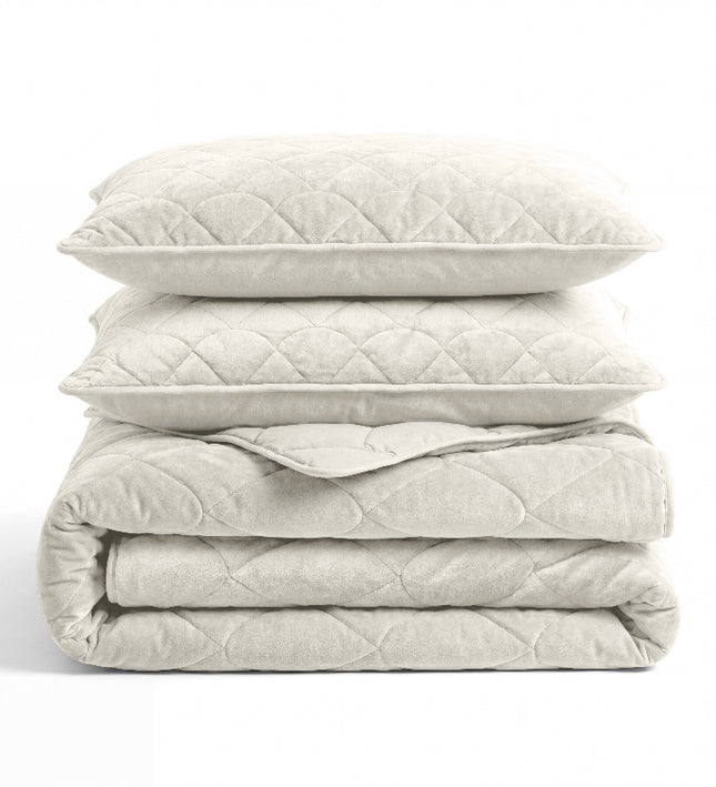 Lazy Dekbed Zonder Overtrek - Velvet - Beige/Off White