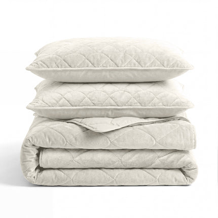 Lazy Dekbed Zonder Overtrek - Velvet - Beige/Off White