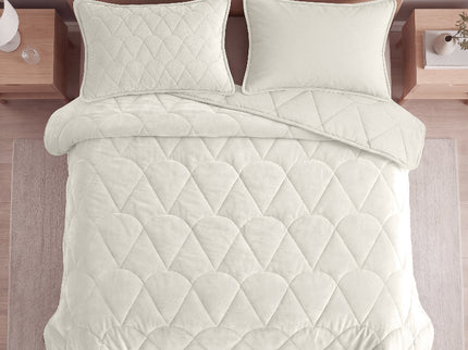 Lazy Dekbed Zonder Overtrek - Velvet - Beige/Off White