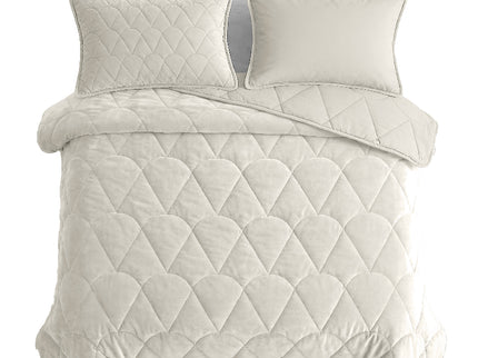 Lazy Dekbed Zonder Overtrek - Velvet - Beige/Off White