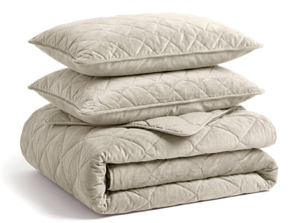 Lazy Dekbed Zonder Overtrek - Velvet - Taupe/Grijs
