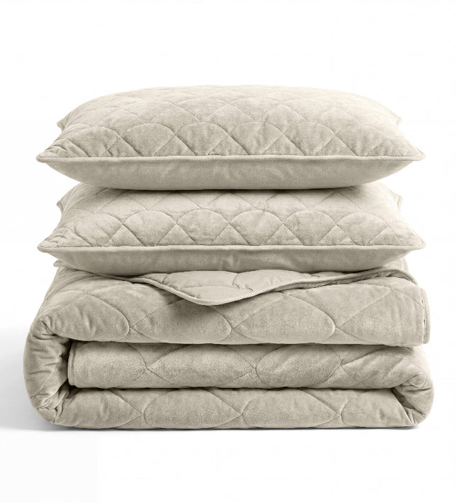 Lazy Dekbed Zonder Overtrek - Velvet - Taupe/Grijs