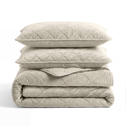 Lazy Dekbed Zonder Overtrek - Velvet - Taupe/Grijs