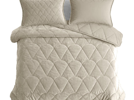Lazy Dekbed Zonder Overtrek - Velvet - Taupe/Grijs