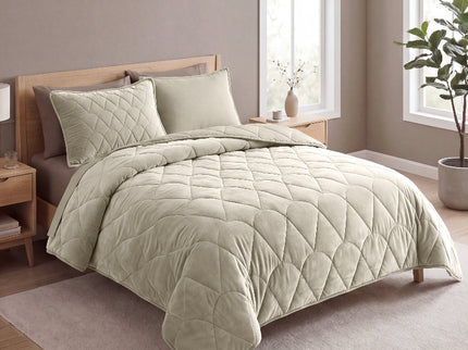Lazy Dekbed Zonder Overtrek - Velvet - Taupe/Grijs