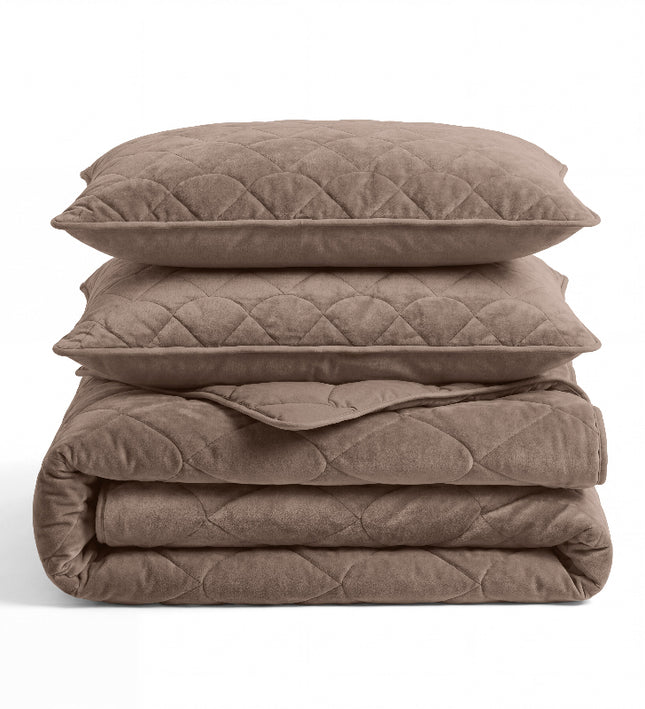 Lazy Dekbed Zonder Overtrek - Velvet - Taupe/Bruin