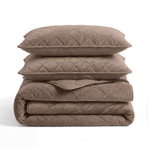 Lazy Dekbed Zonder Overtrek - Velvet - Taupe/Bruin