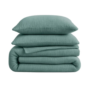 Lazy Dekbed Zonder Overtrek - Katoen Mousseline - Groen