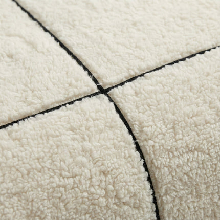 Dekbedovertrek Teddy Trim - Beige / Zwart