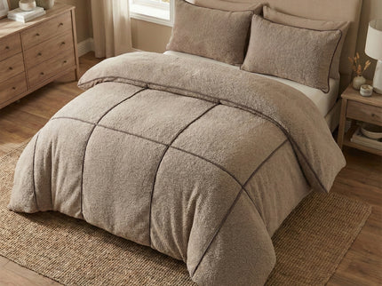 Dekbedovertrek Teddy Trim - Taupe