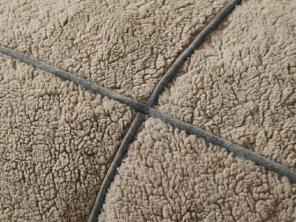 Dekbedovertrek Teddy Trim - Taupe / Antraciet