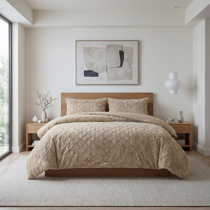 Dekbedovertrek Teddy Faux Fur Syon - Taupe