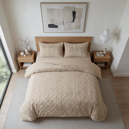 Dekbedovertrek Teddy Faux Fur Syon - Taupe