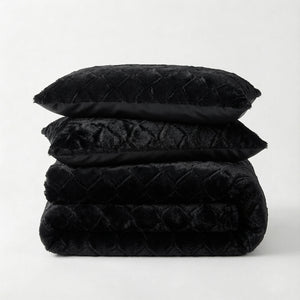 Dekbedovertrek Teddy Faux Fur Syon - Zwart