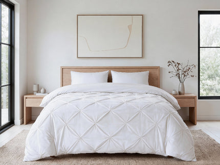 Lazy Dekbed Zonder Overtrek - Velvet Pintuck - Wit