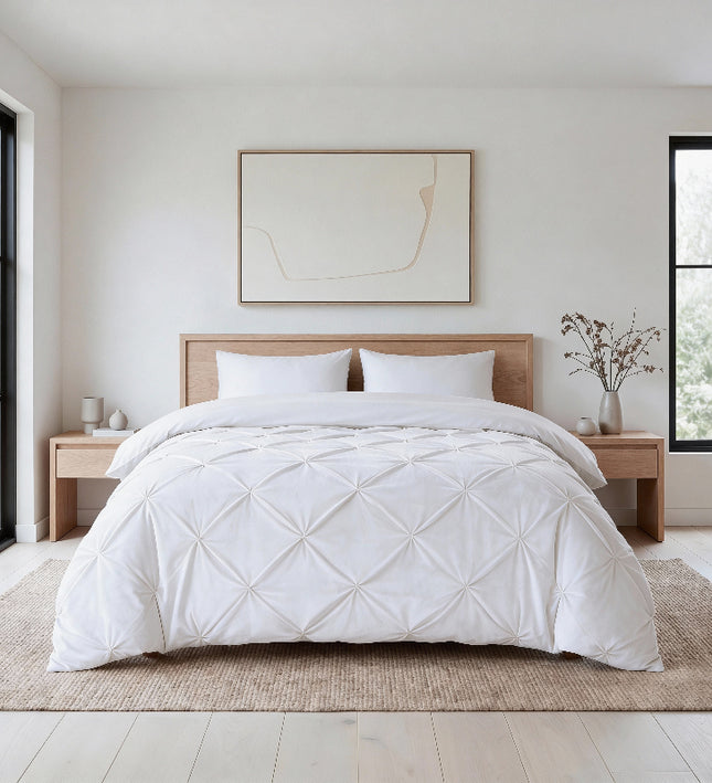 Lazy Dekbed Zonder Overtrek - Velvet Pintuck - Wit