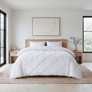 Lazy Dekbed Zonder Overtrek - Velvet Pintuck - Wit