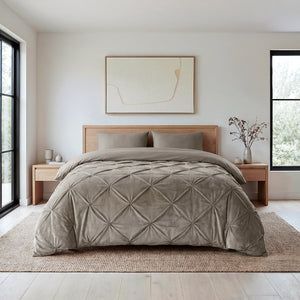 Lazy Dekbed Zonder Overtrek - Velvet Pintuck - Zand