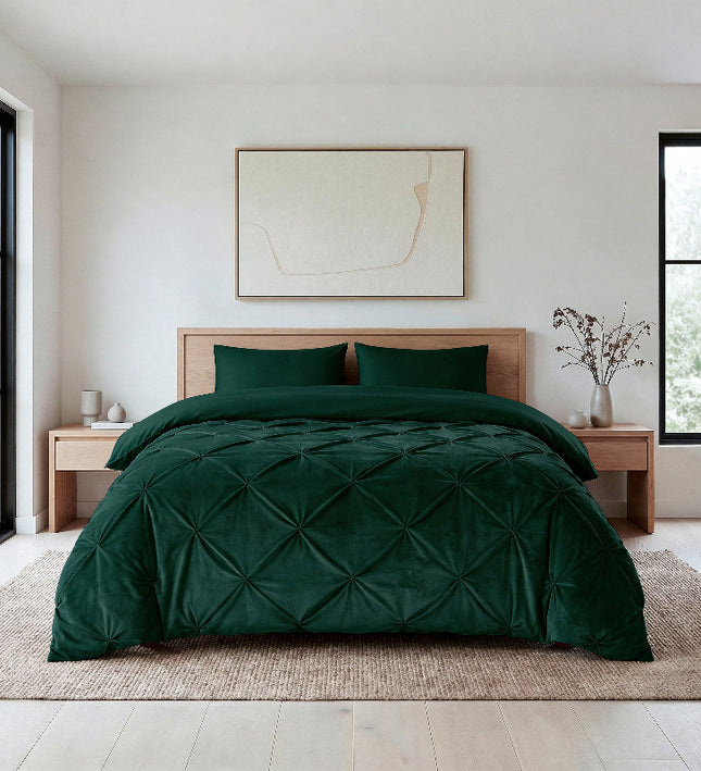 Lazy Dekbed Zonder Overtrek - Velvet Pintuck - Groen