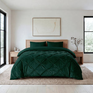 Lazy Dekbed Zonder Overtrek - Velvet Pintuck - Groen