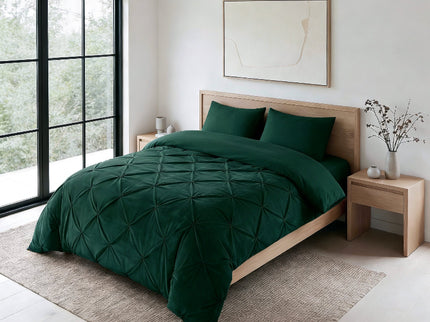 Lazy Dekbed Zonder Overtrek - Velvet Pintuck - Groen