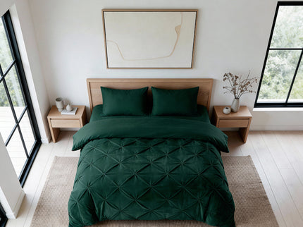 Lazy Dekbed Zonder Overtrek - Velvet Pintuck - Groen