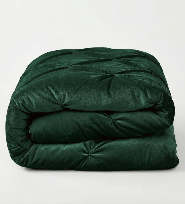 Lazy Dekbed Zonder Overtrek - Velvet Pintuck - Groen