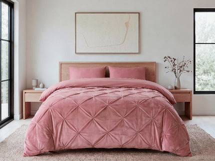 Lazy Dekbed Zonder Overtrek - Velvet Pintuck - Roze