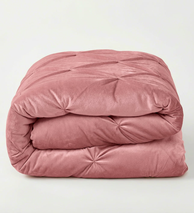 Lazy Dekbed Zonder Overtrek - Velvet Pintuck - Roze