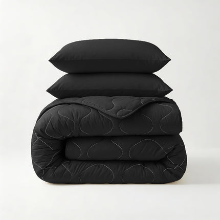 Lazy Dekbed Zonder Overtrek - Zwart