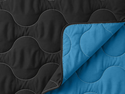Lazy Dekbed Zonder Overtrek - Zwart/Blauw
