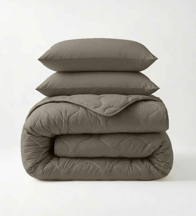 Lazy Dekbed Zonder Overtrek - Kaki