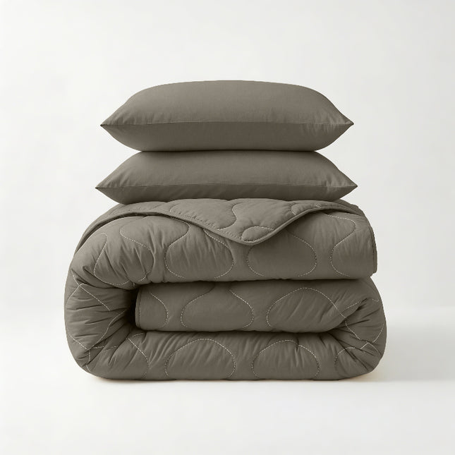 Lazy Dekbed Zonder Overtrek - Kaki