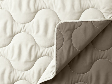 Lazy Dekbed Zonder Overtrek - Crème/Kaki
