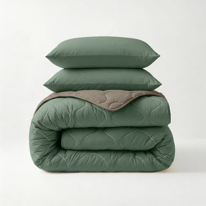 Lazy Dekbed Zonder Overtrek - Groen/Kaki