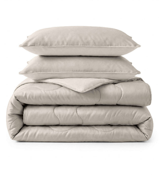 Lazy Dekbed Zonder Overtrek - Verkoelend - Taupe