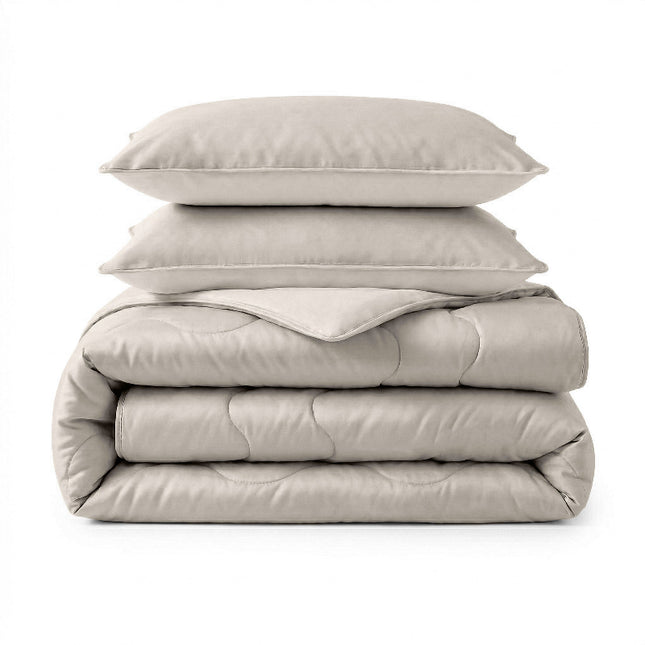 Lazy Dekbed Zonder Overtrek - Verkoelend - Taupe