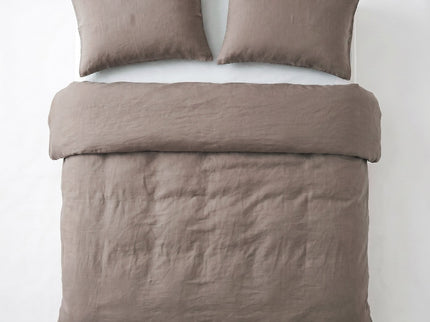 Dekbedovertrek Katoen Stone Washed - Taupe