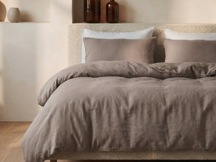 Dekbedovertrek Katoen Stone Washed - Taupe