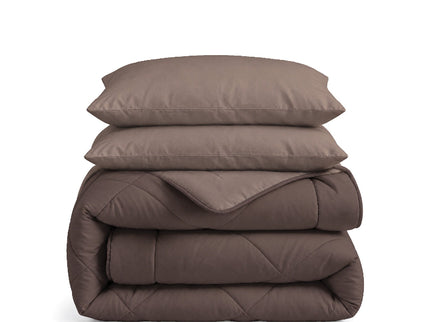 Easy Dekbed Zonder Overtrek Double Face - Bruin/Taupe